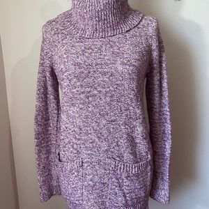 Loft Outlet Wool blend Knit Pink Cowl turtleneck